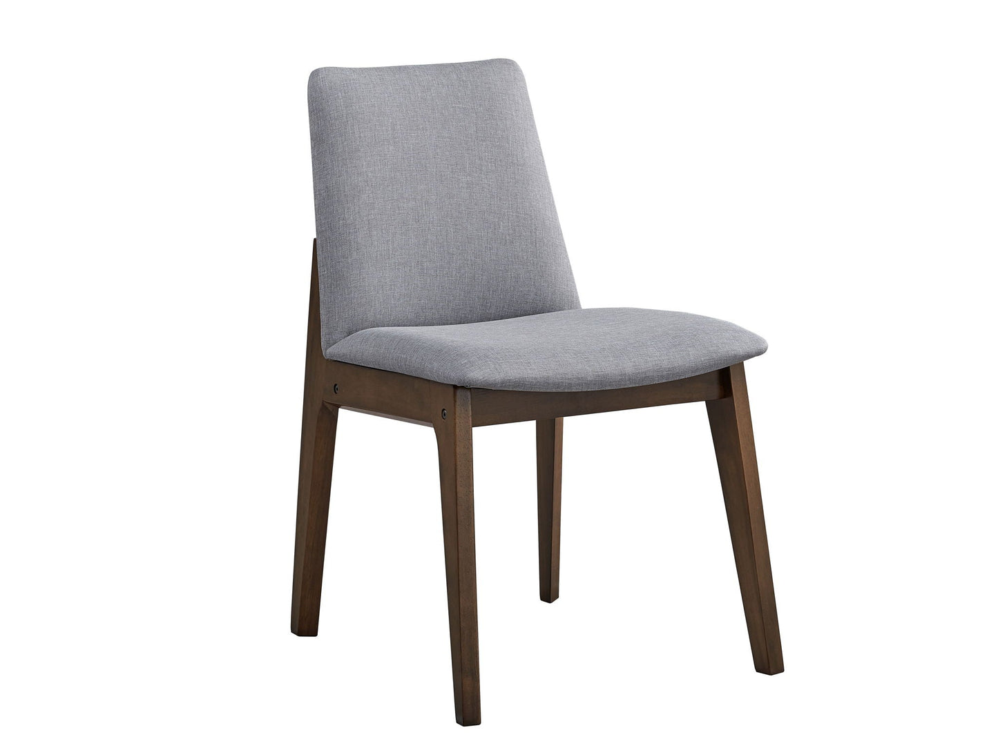 Kaela Side Chair Set of 2, light gray fabric upholstery with wooden legs HouseOfZazla on Tampa Home & Garden Store