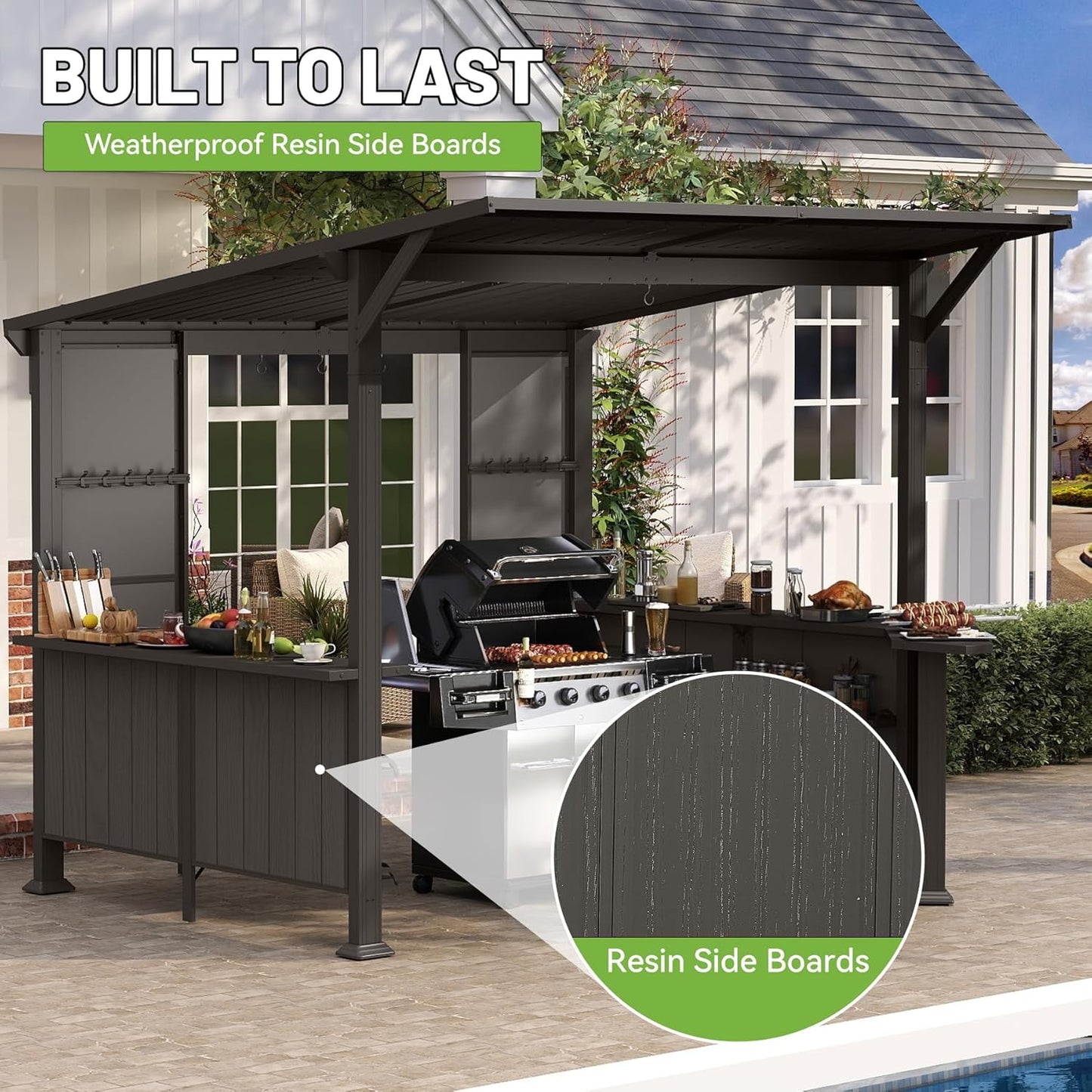 9x10 Hardtop Grill Gazebo and Outdoor BBQ Canopy