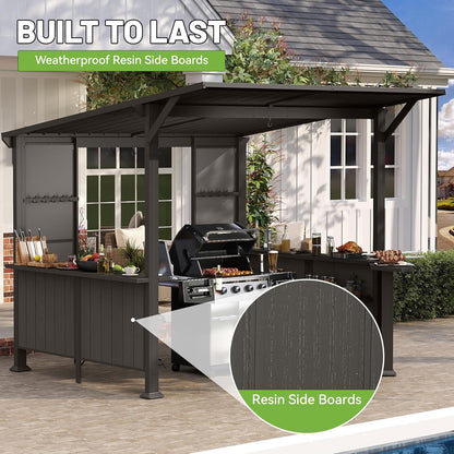9x10 Hardtop Grill Gazebo and Outdoor BBQ Canopy