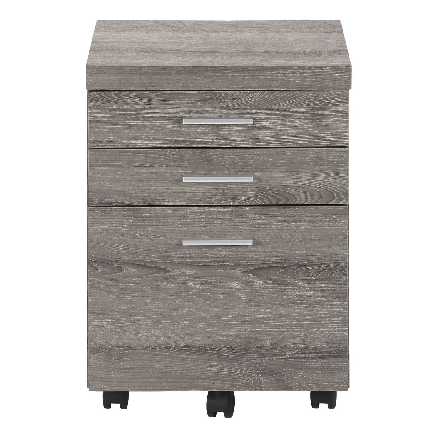 File cabinet 5-drawer rolling storage drawers on casters in grey woodgrain finish Unique Piece Furniture on Tampa Home & Garden Store