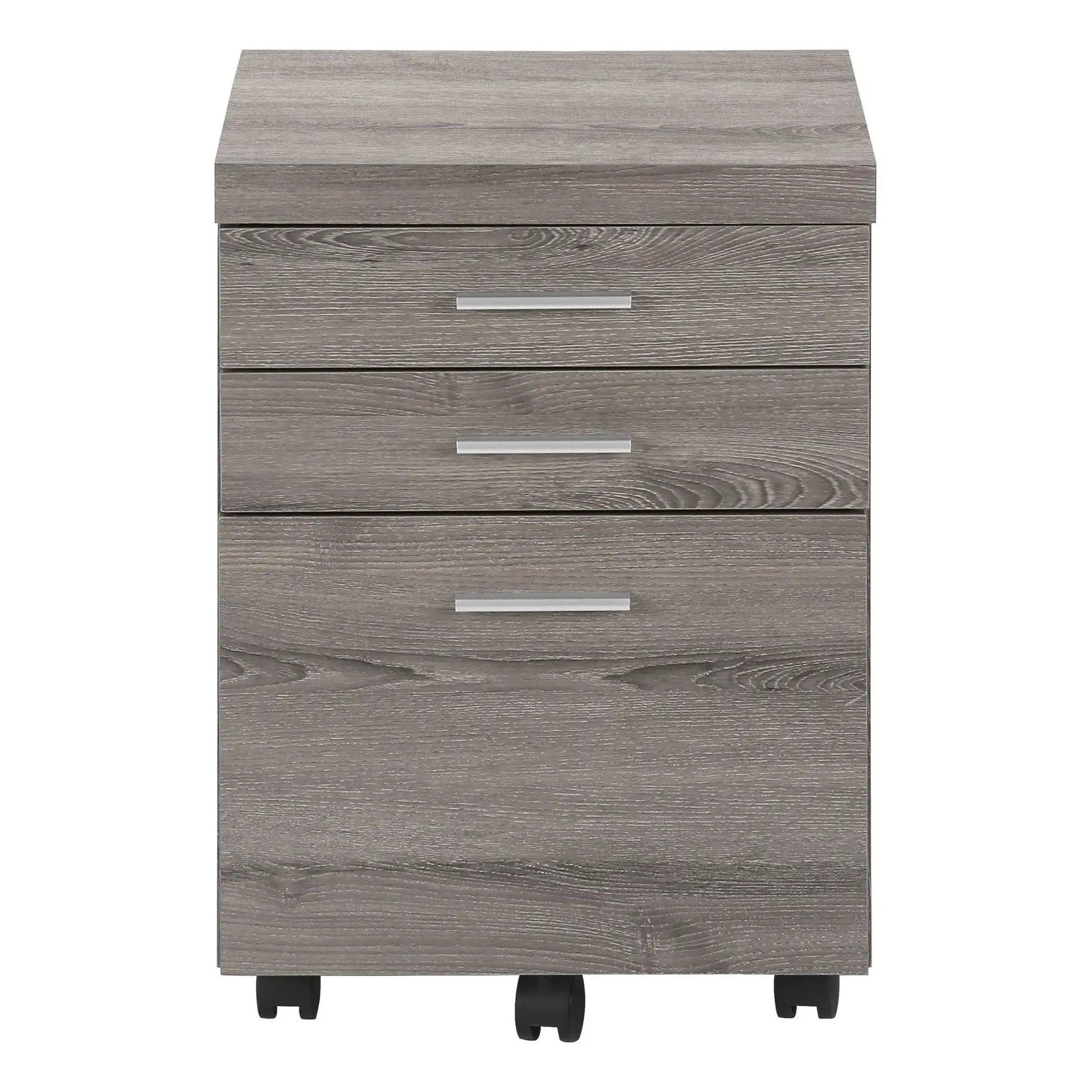 File cabinet 5-drawer rolling storage drawers on casters in grey woodgrain finish Unique Piece Furniture on Tampa Home & Garden Store