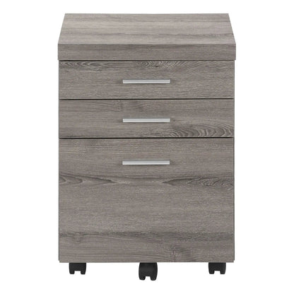 File cabinet 5-drawer rolling storage drawers on casters in grey woodgrain finish Unique Piece Furniture on Tampa Home & Garden Store