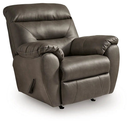 Elksworth rocker recliner brown leather with plush padded arms Unique Piece Furniture on Tampa Home & Garden Store