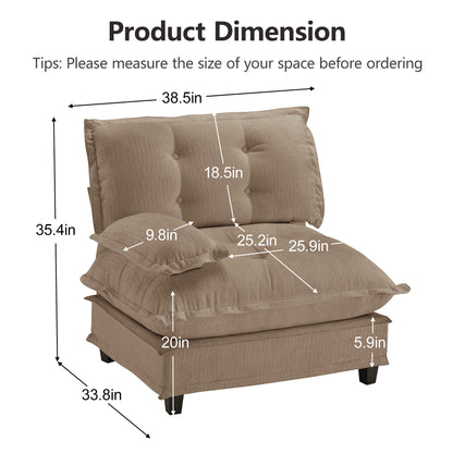 Cozy 73 Inch Chenille Sofa and Modular Design