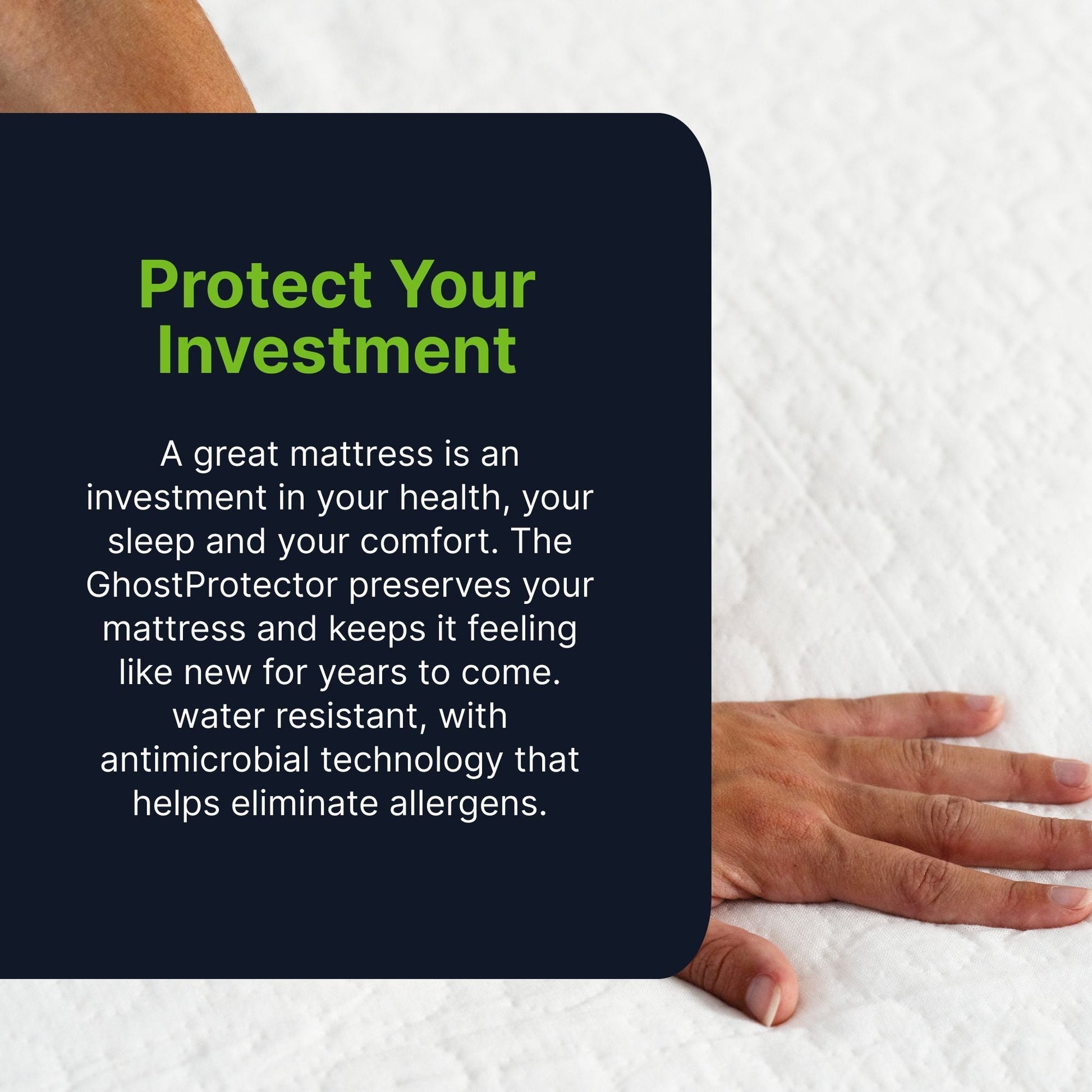 GhostProtector Waterproof Mattress Protector by HouseOfZazla soft knit top stay-put edges on Tampa Home & Garden Store