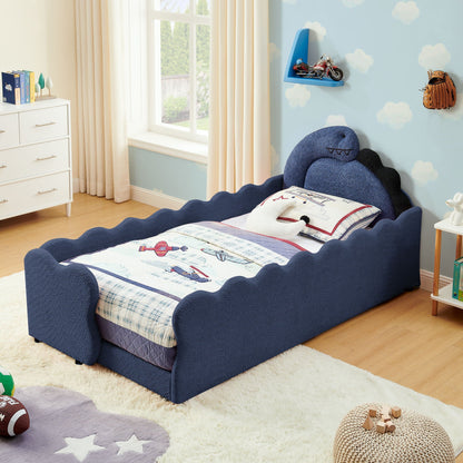 Toddler Dinosaur Bed and Safety Guardrail