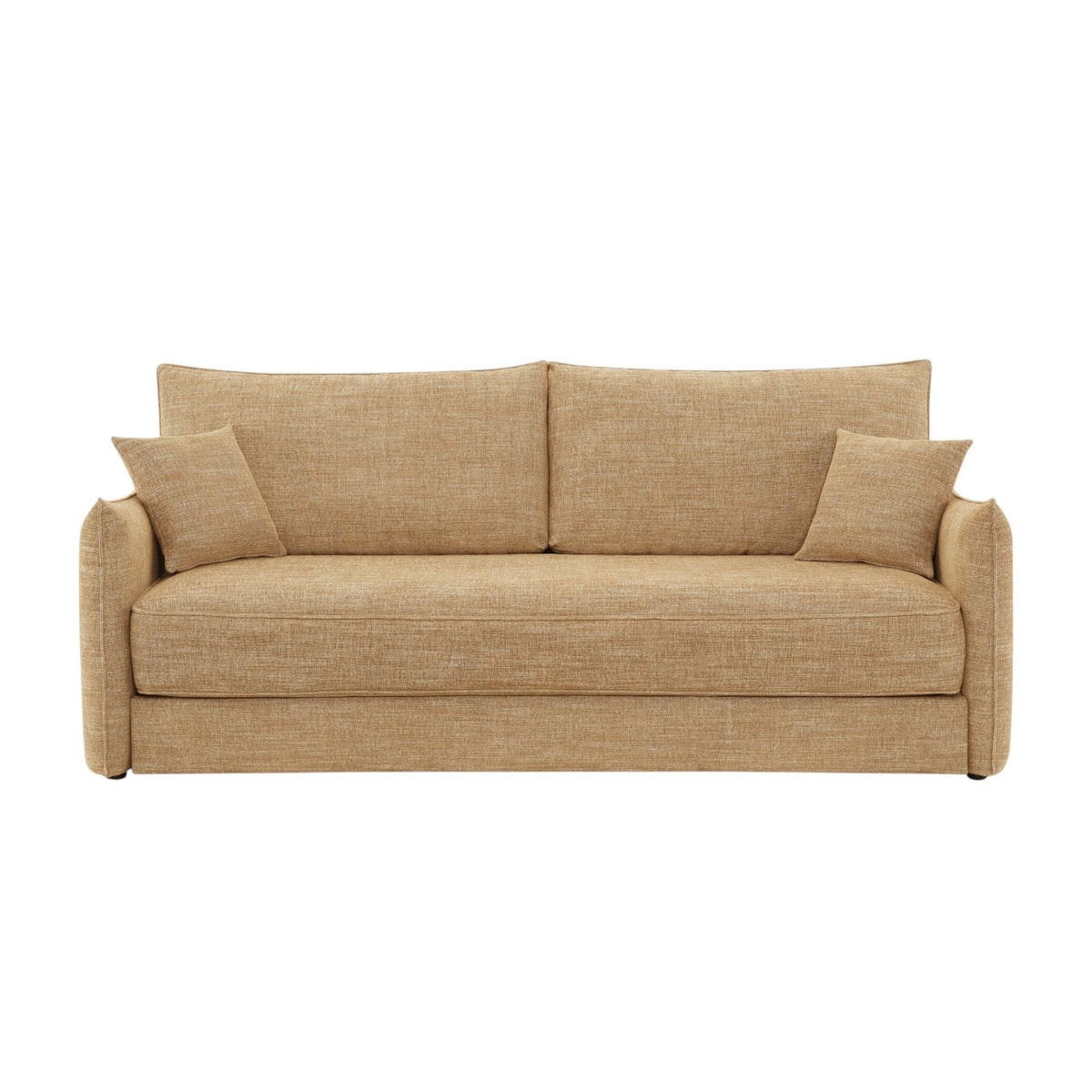 Cadie Mocha Sofa With Two Pillows and Sleeper