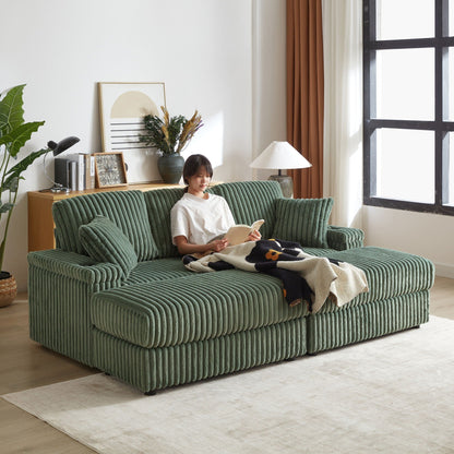 3 Seater Sofa With 2 Ottomans and Storage