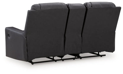 Double Reclining Loveseat With Console Caramel
