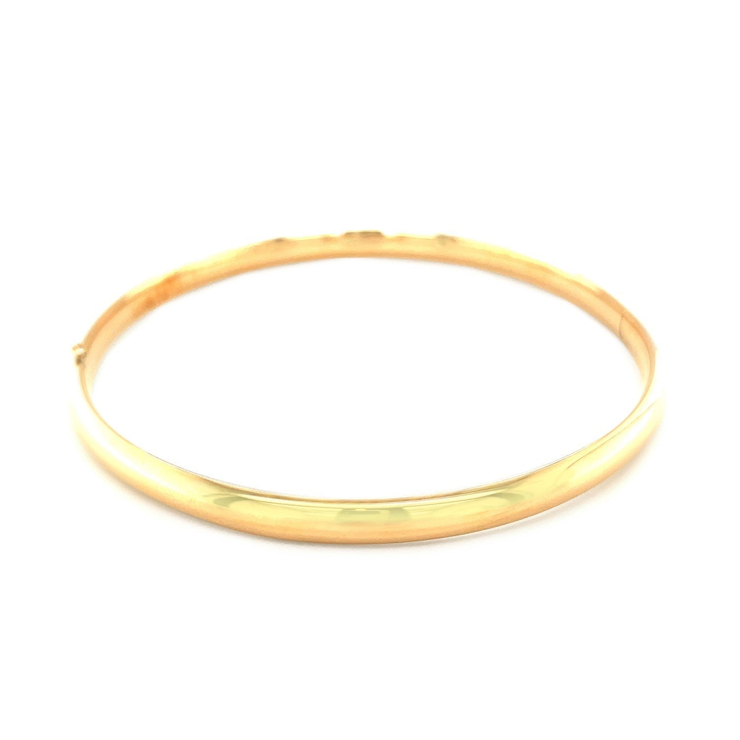 Classic 14k yellow gold bangle bracelet by Bids.com, 5.0mm, smooth polished finish on Tampa Home & Garden Store