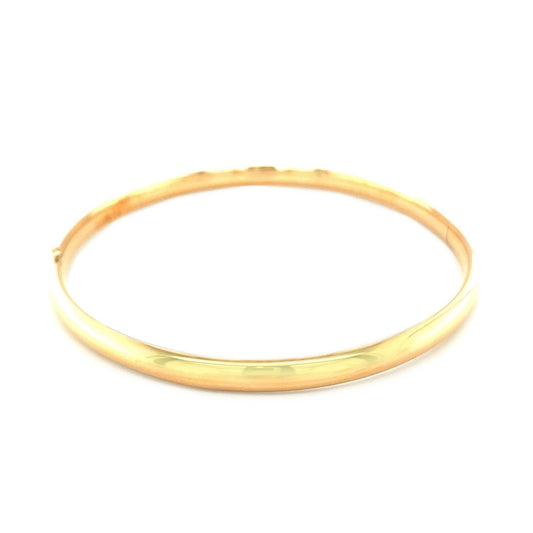 Classic 14k yellow gold bangle bracelet by Bids.com, 5.0mm, smooth polished finish on Tampa Home & Garden Store