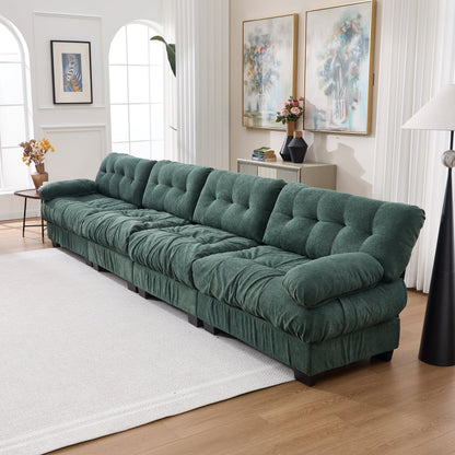 Modular Sectional Sofa Cloud Couch emerald green velvet by HouseOfZazla on Tampa Home & Garden Store