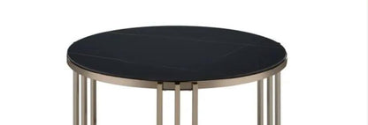 Abisha Sintered Stone Round Table and Frame