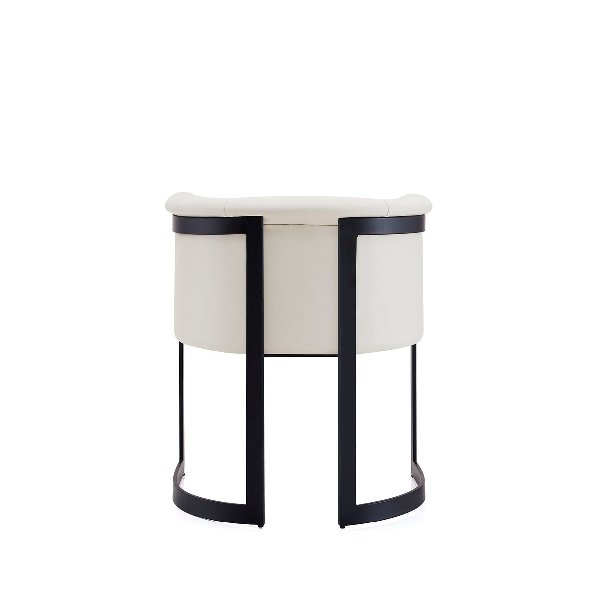 Corso dining chair beige upholstered seat with modern black metal frame (2 chairs) on Tampa Home & Garden Store