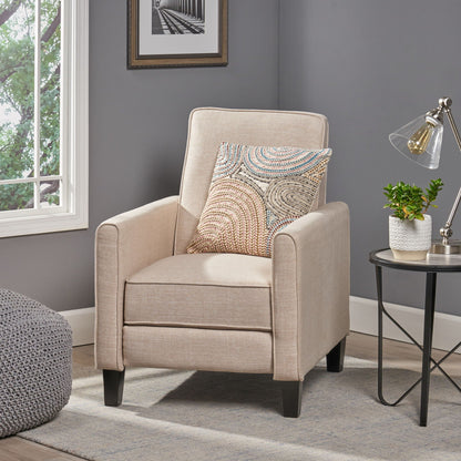 Upholstered Push Back Recliner Chair and Lounge