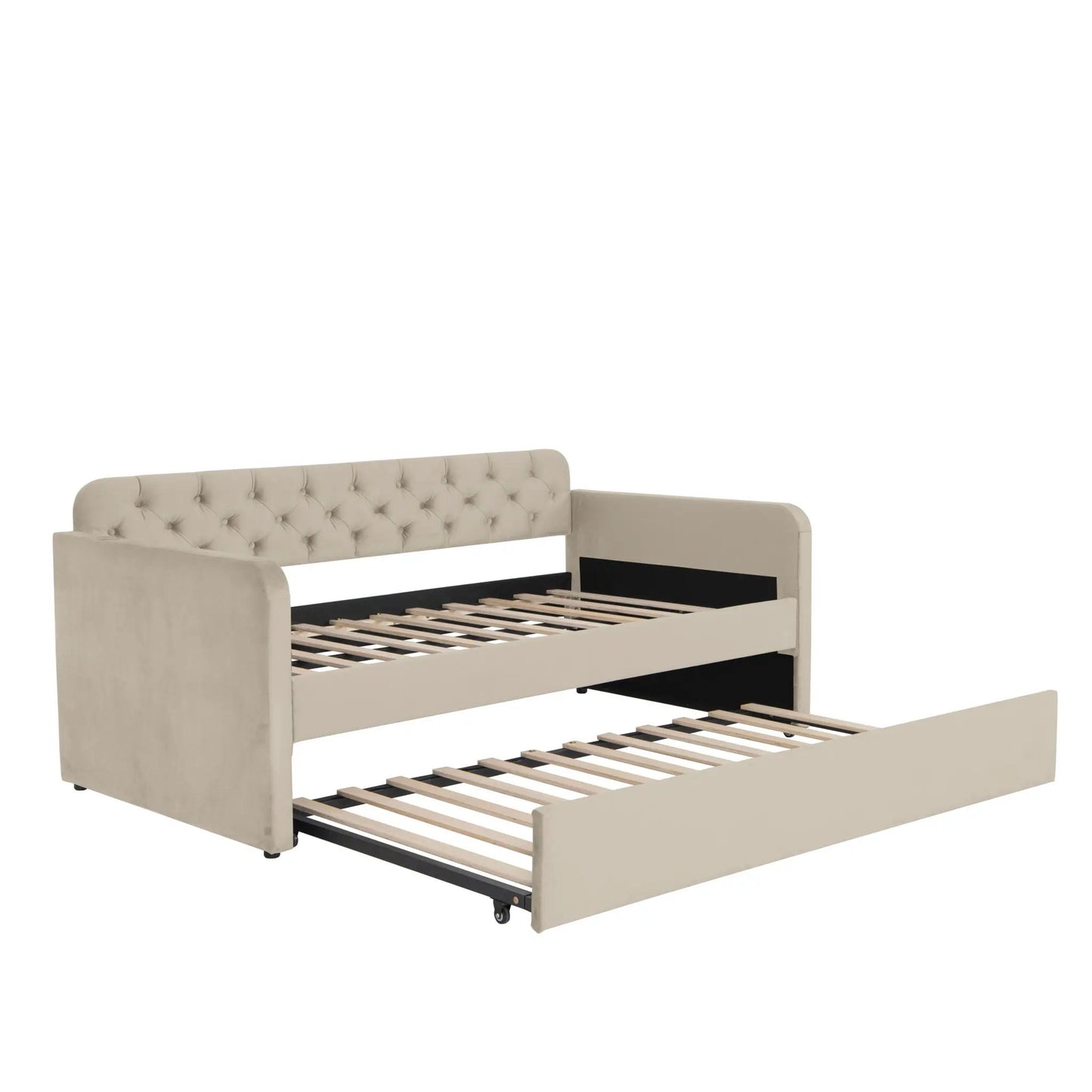 Upholstered Daybed With Trundle And USB Charging