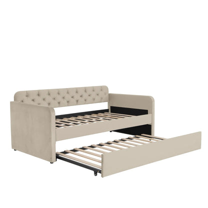 Upholstered Daybed With Trundle And USB Charging