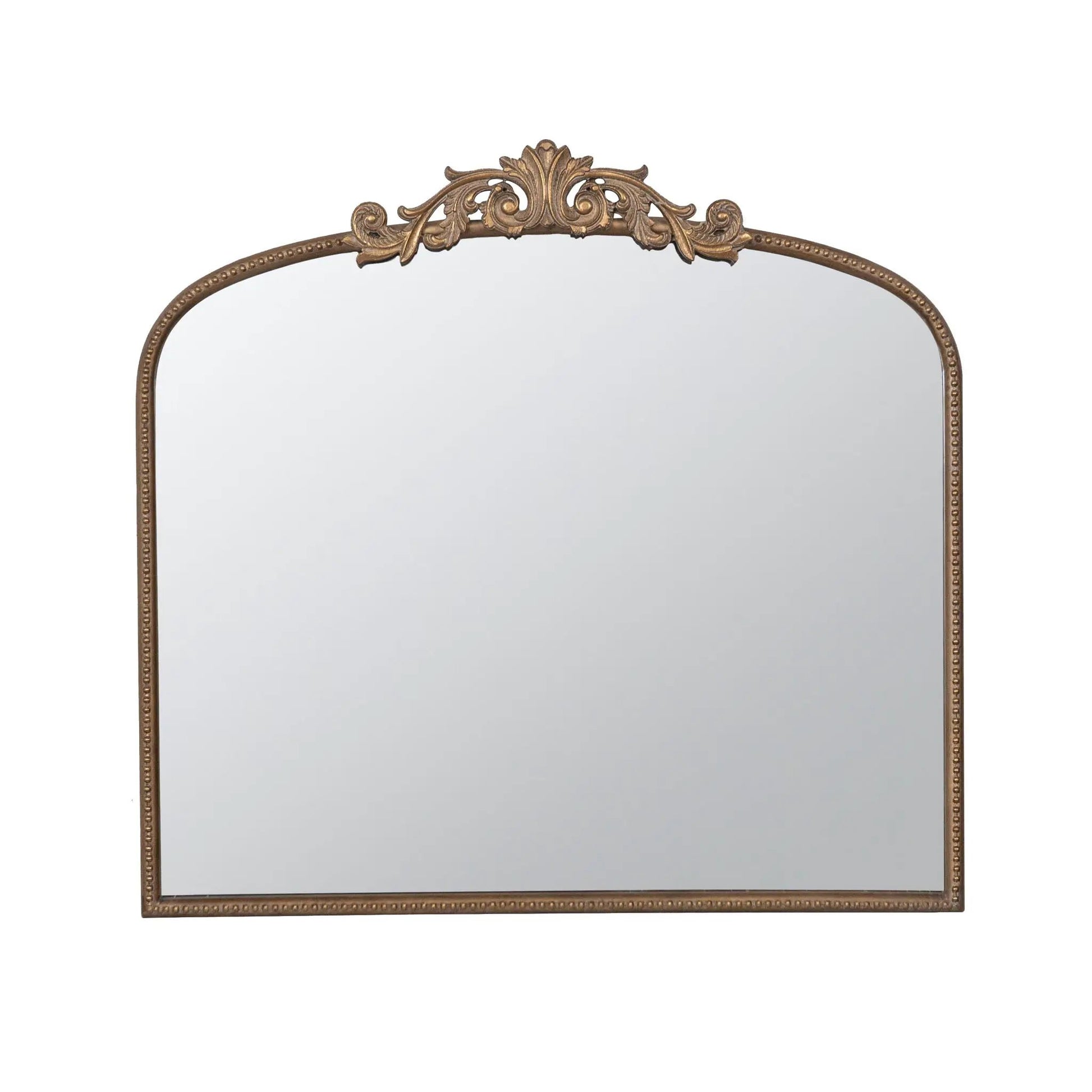 Arch Mirror with Baroque-inspired antique-gold crest, mirror by Unique Piece Furniture on Tampa Home & Garden Store