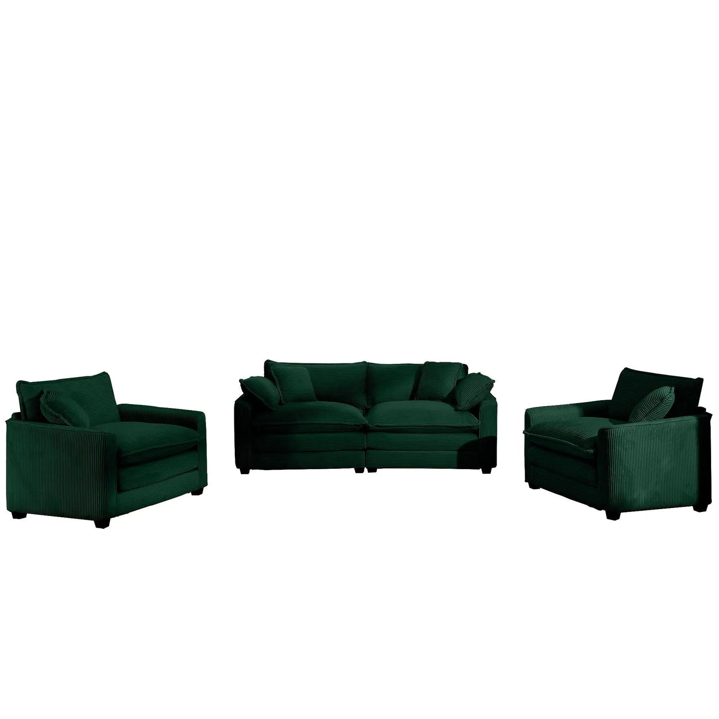 Elegant Sectional Sofa Set with Deep Seats
