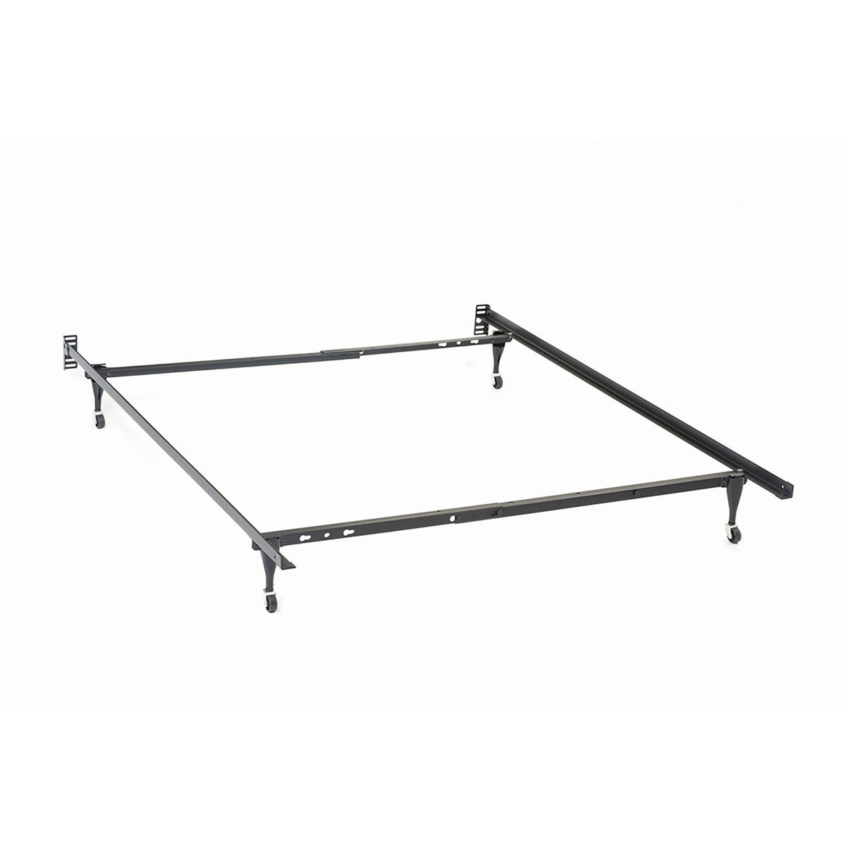 Julian twin/full bed frame black by HouseOfZazla, metal platform bed with caster wheels on Tampa Home & Garden Store