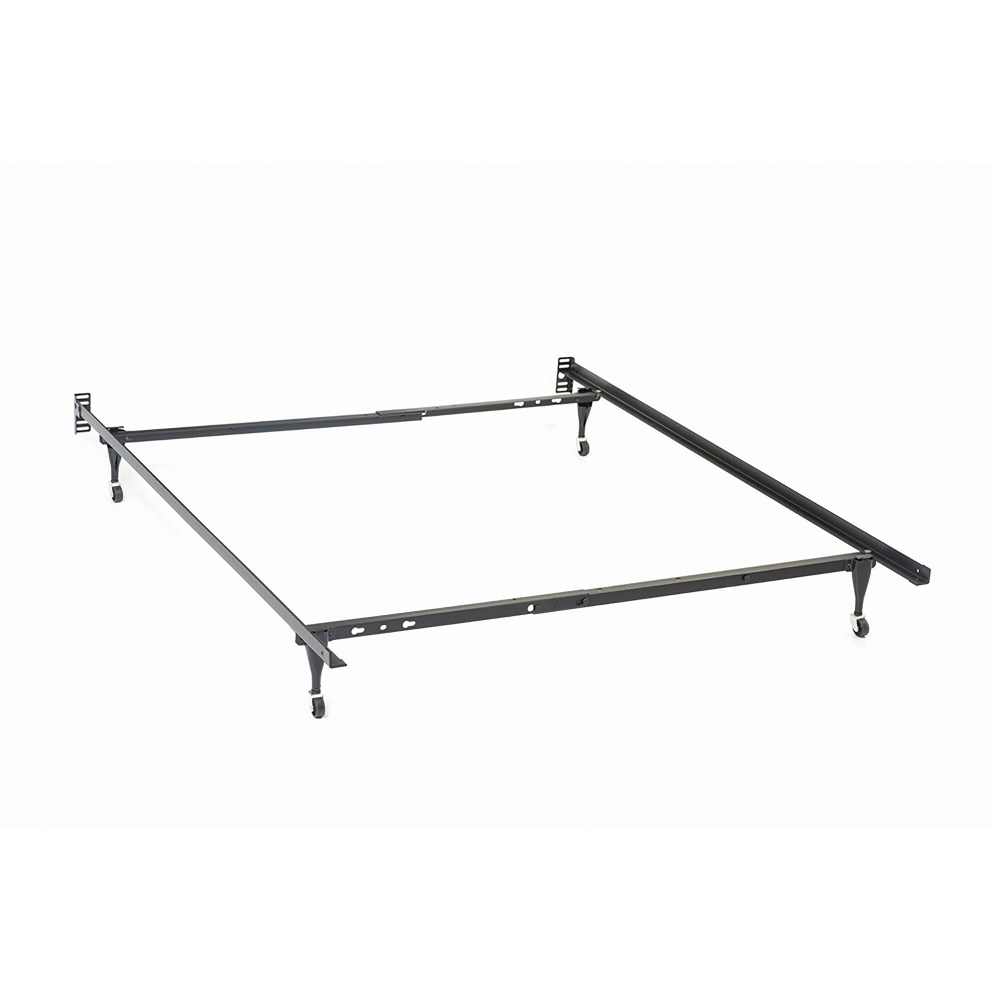 Julian twin/full bed frame black by HouseOfZazla, metal platform bed with caster wheels on Tampa Home & Garden Store