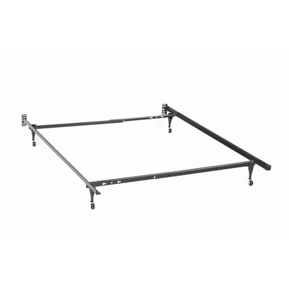 Julian twin/full bed frame black by HouseOfZazla, metal platform bed with caster wheels on Tampa Home & Garden Store