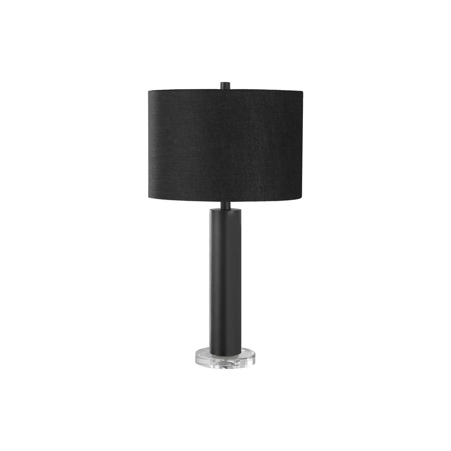 Table lamp black fabric shade with clear base by Unique Piece Furniture on Tampa Home & Garden Store