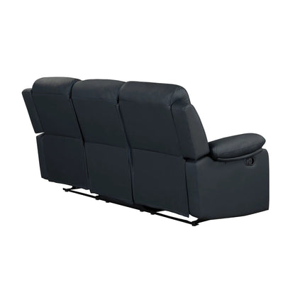 Blanche reclining sofa with LED lights, black faux leather by Unique Piece Furniture on Tampa Home & Garden Store