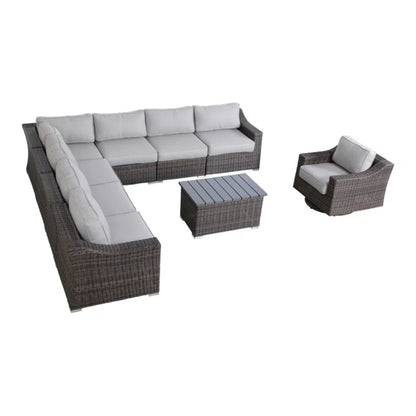 Durable Aluminum Wicker Sofa and Cushions