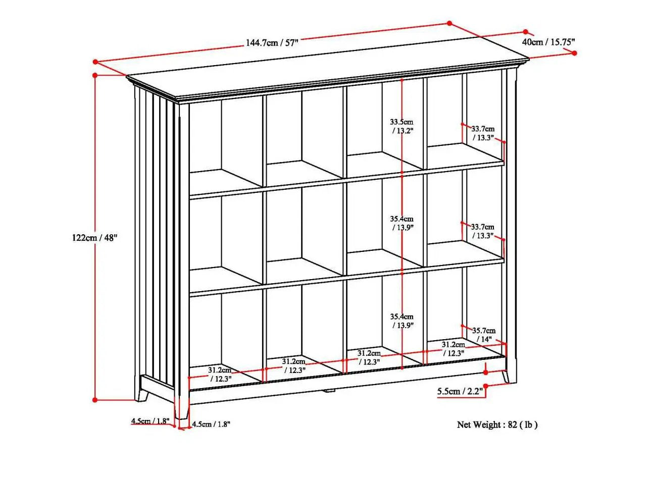 Acadian Handcrafted Cube Storage organizer, 15-cube grid in a black frame by Unique Piece Furniture on Tampa Home & Garden Store