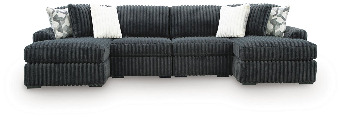 Midnight Madness Sectional and Jumbo Corduroy