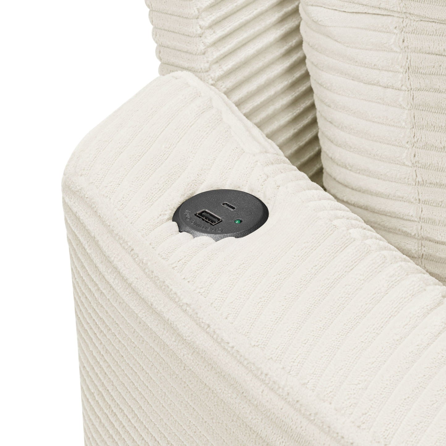 Oversized Double Chaise Sofa With USB Ports