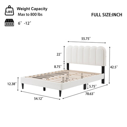 Lambswool Petal Headboard Bed Frame by HouseOfZazla, upholstered bed on Tampa Home & Garden Store