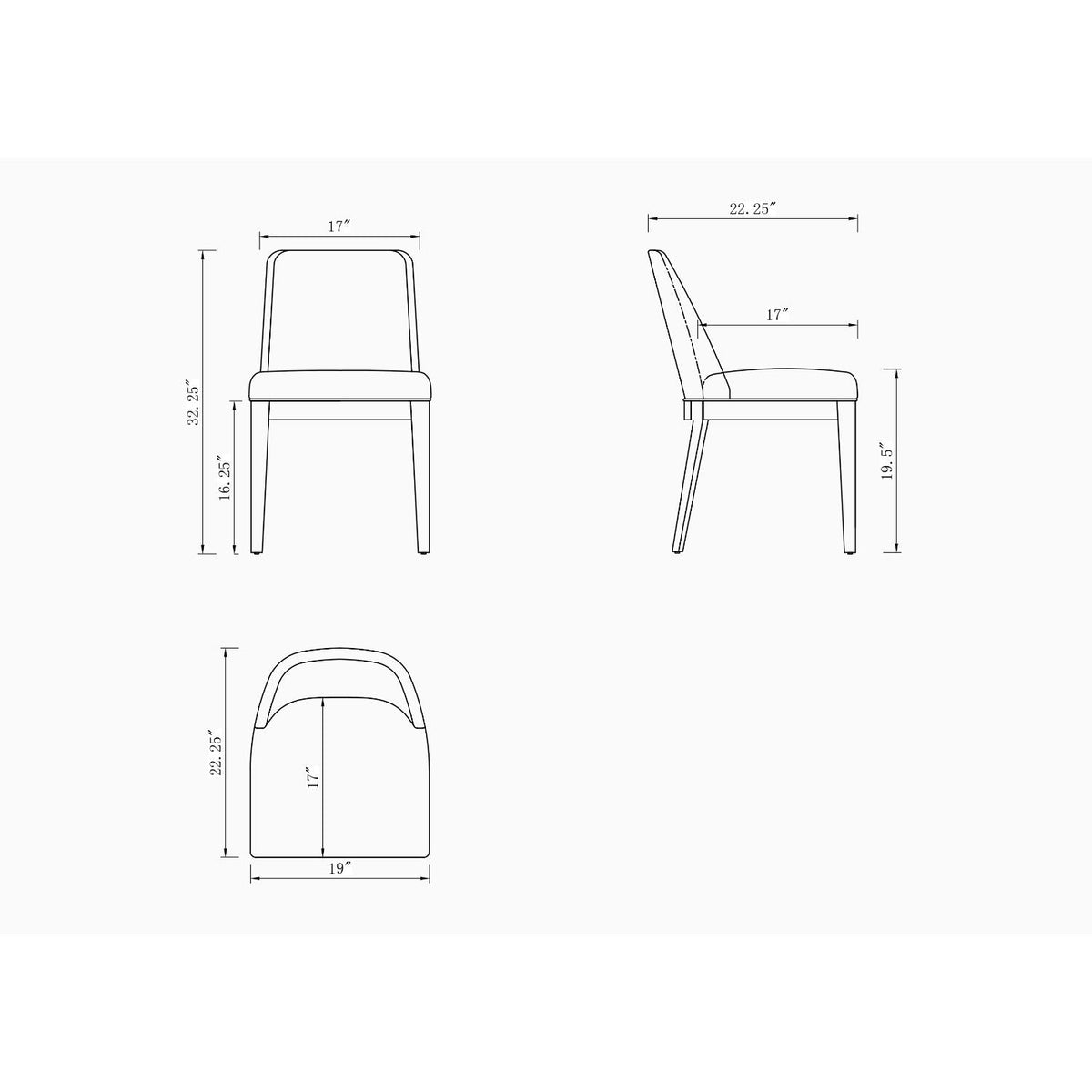 Upholstered dining chair set with solid beech frame in gray by HouseOfZazla on Tampa Home & Garden Store