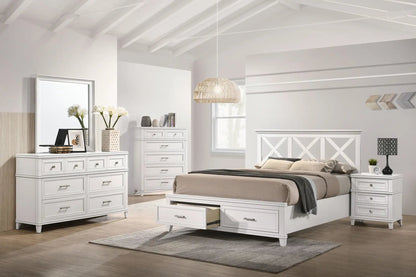 Three Drawer Nightstand with USB Charging Port
