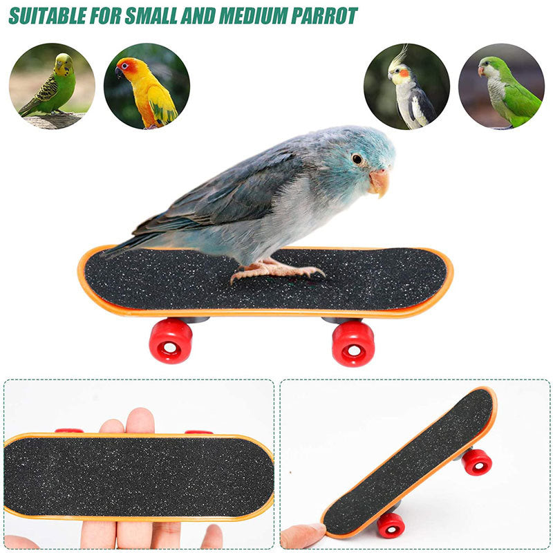 Parrot skateboard toy with black grip deck, orange edge and red wheels by Sell My Stuff on Tampa Home & Garden Store