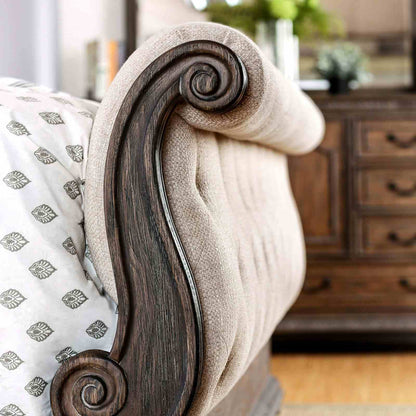 Bed With Button Tufted Headboard and Footboard