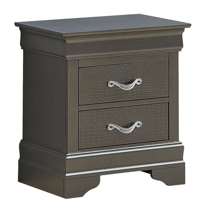 Decorative Accents Nightstand with textured crocodile front and crystal pulls HouseOfZazla on Tampa Home & Garden Store