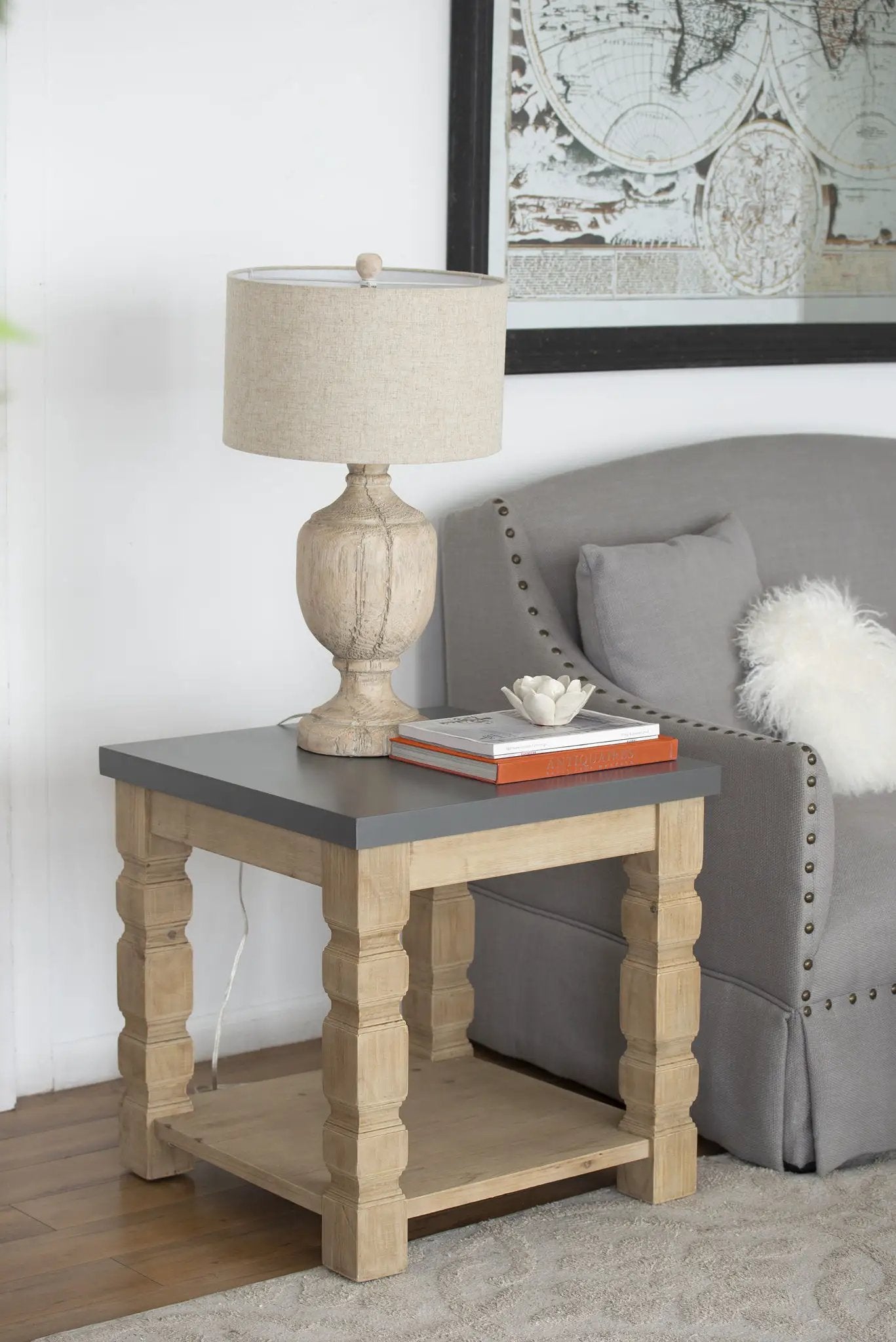 Rustic Modern Console Table With Concrete Top
