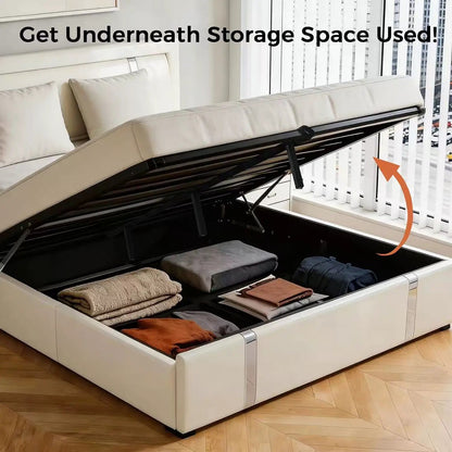 Upholstered Platform Bed Frame With Usb Charging