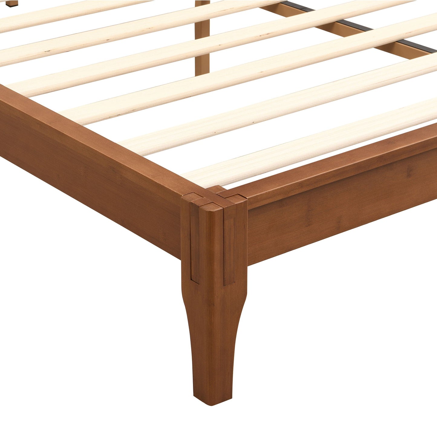 Solid Bamboo Platform Bed With Slat Support