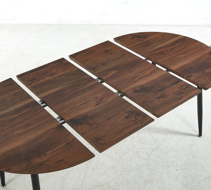 Extendable Dining Table with Durable Metal Legs