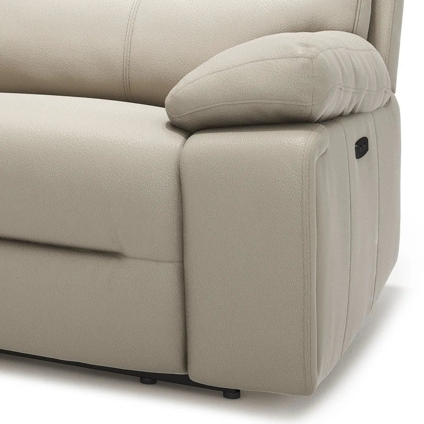 Malibu power motion reclining loveseat in cream taupe beige leather by Unique Piece Furniture on Tampa Home & Garden Store