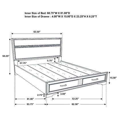 Orchid Storage Panel Bed by HouseOfZazla, platform bed with two under-bed drawers on Tampa Home & Garden Store