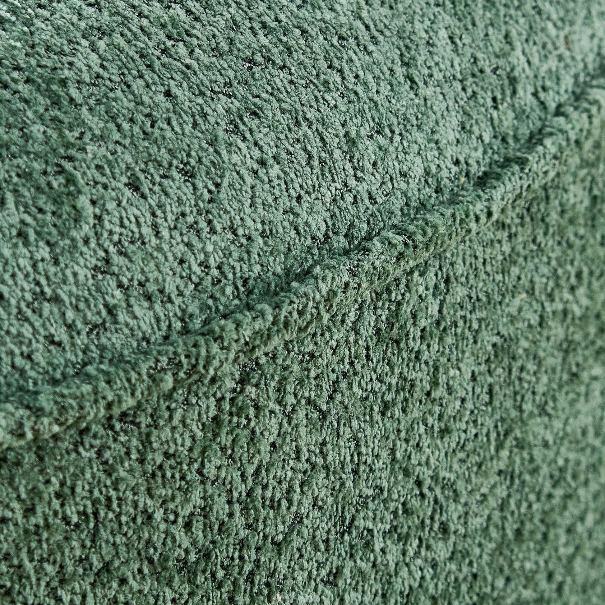 Oversized Sectional Sofa with Chaise green shag upholstery close-up texture on Tampa Home & Garden Store