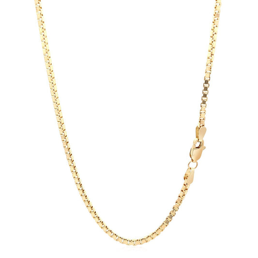 2.0mm 14k yellow gold semi solid box chain necklace by Bids.com on Tampa Home & Garden Store