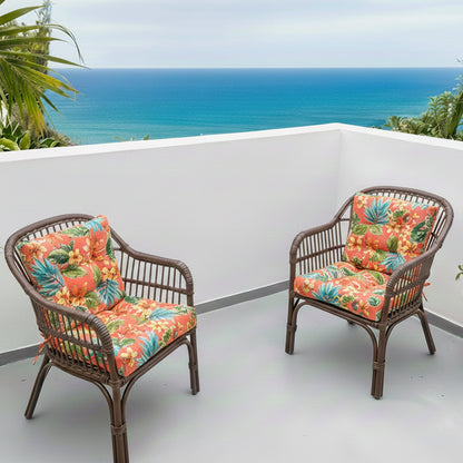 Outdoor Tufted Chair Cushions Set of 2 19 Inch