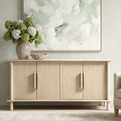 Natural reclaimed wood 4-door sideboard with streamlined storage by HouseOfZazla on Tampa Home & Garden Store