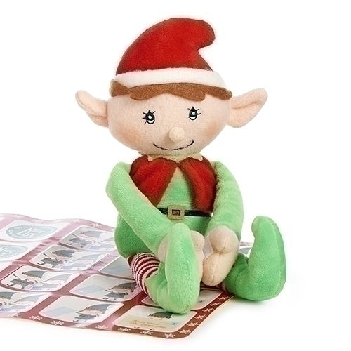 Elfo navideño con simpáticas pegatinas traviesas