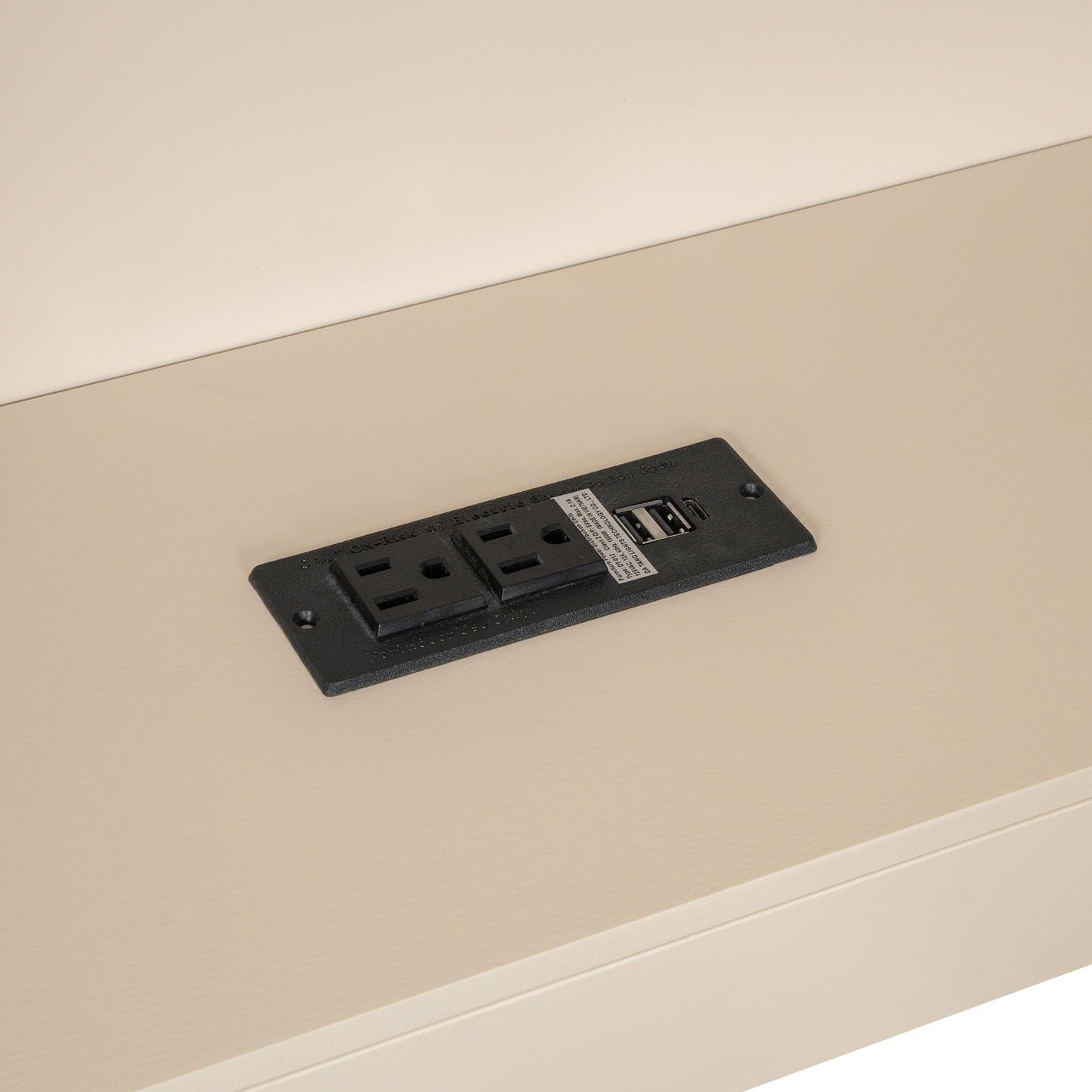 Storage bed mounting plate with slotted surface on beige background on Tampa Home & Garden Store